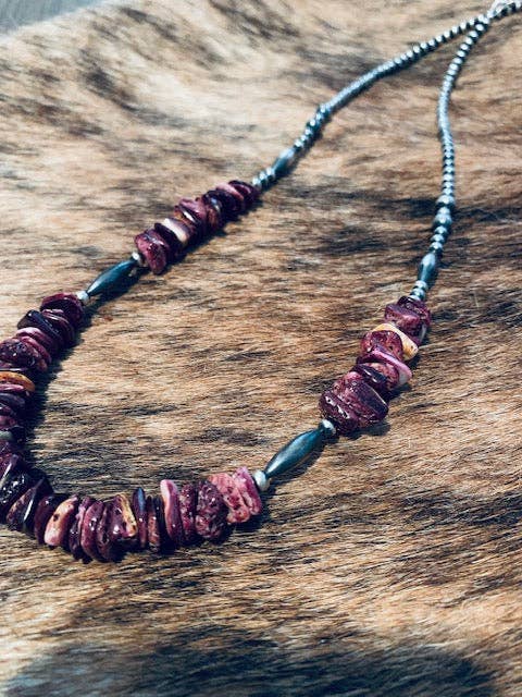 Navajo Pearl With Purple Spiny Oyster