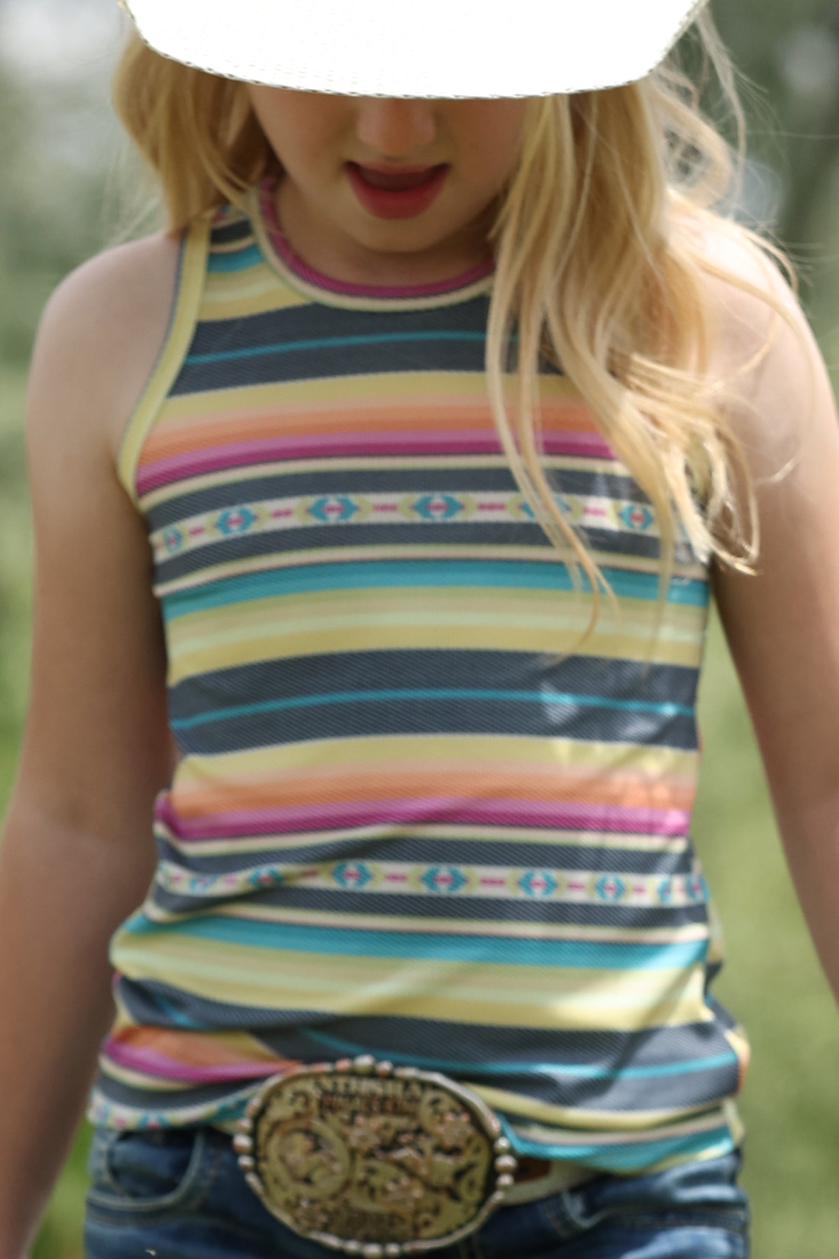 Cruel Denim Girls Multi Striped Tank