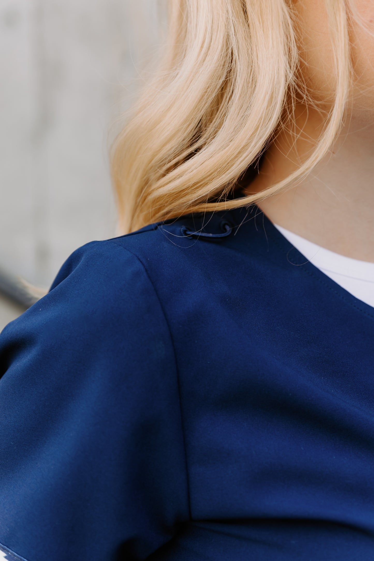 Navy Aztec Scrub Top