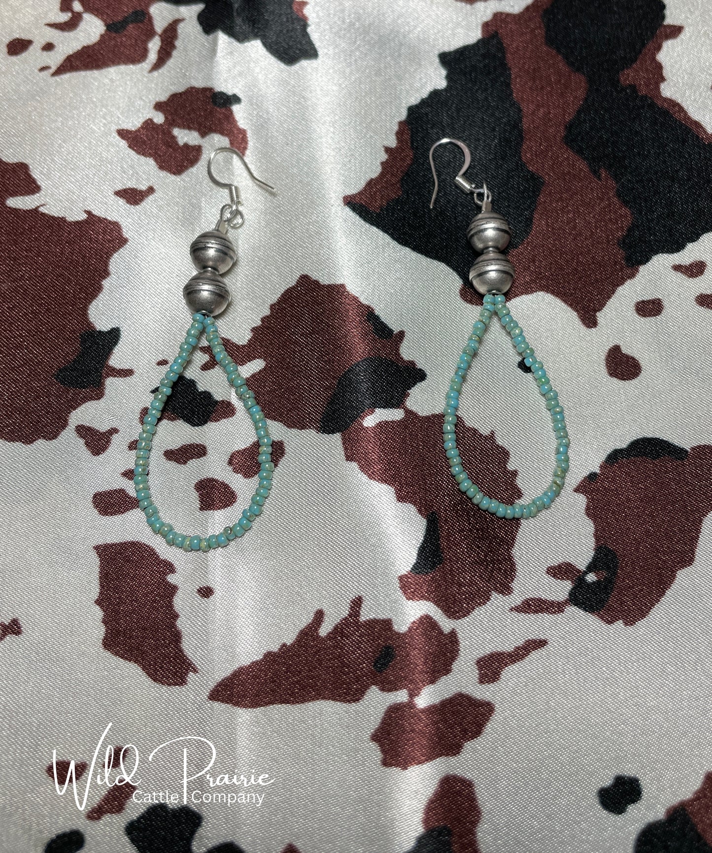 Navajo Pearl & Turquoise Bead Earrings
