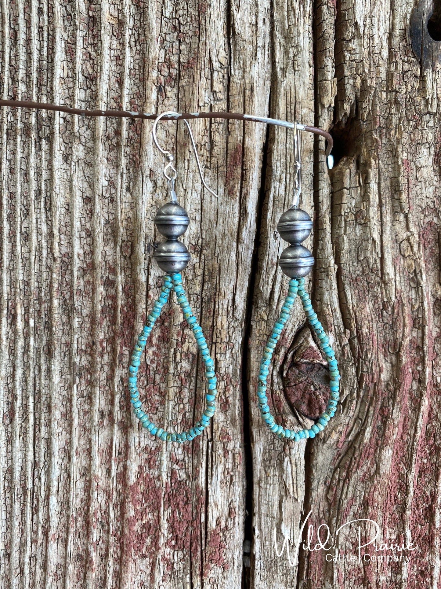 Navajo Pearl & Turquoise Bead Earrings