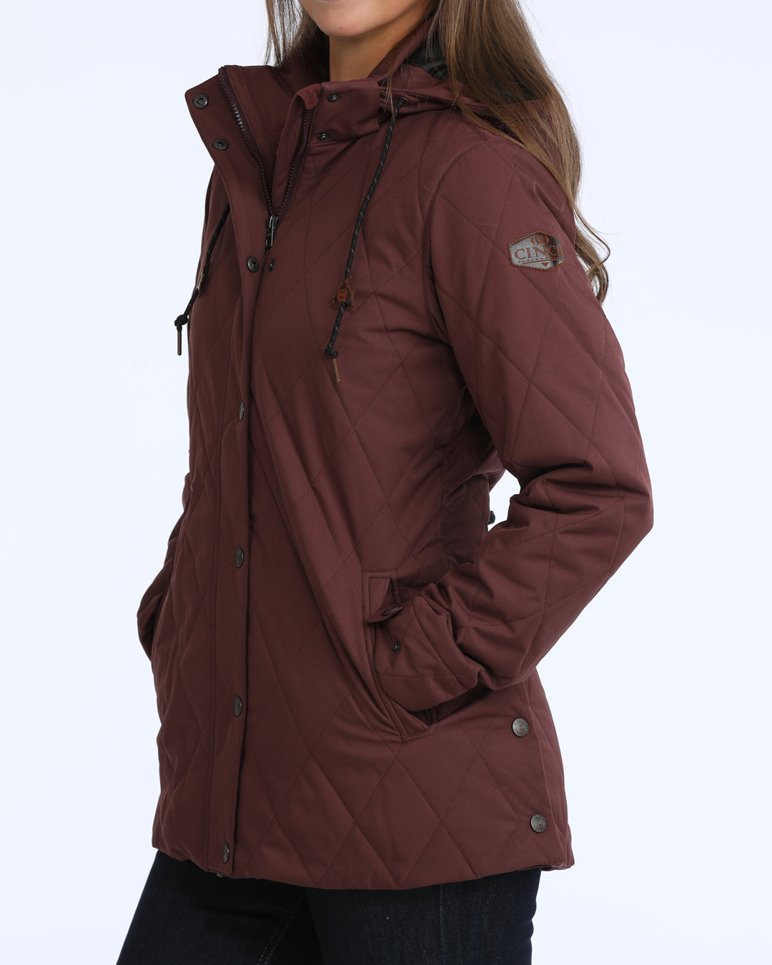 Cinch Quilted Burgundy Barn Coat