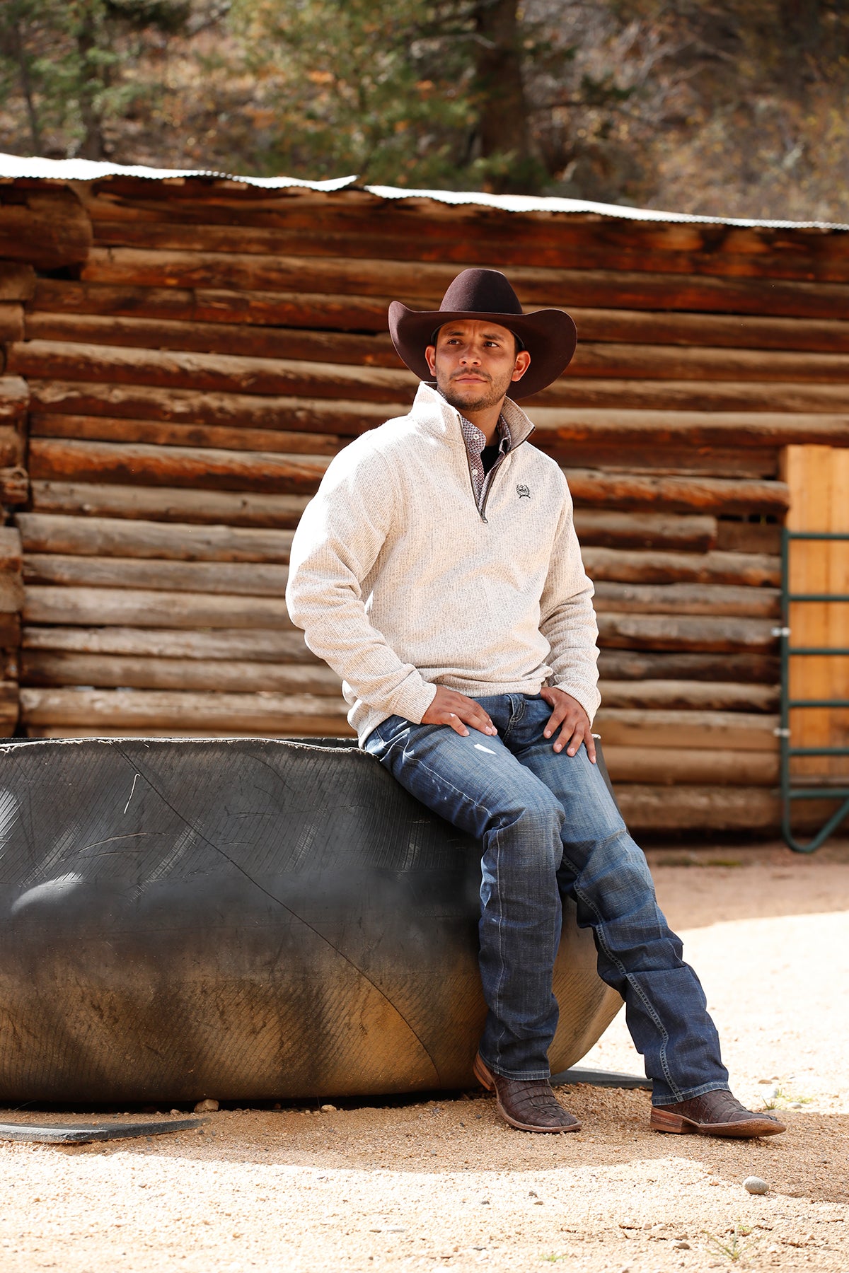 Cinch Cream 1/4 Zip Pullover
