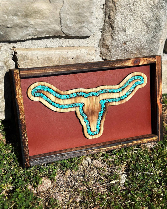 Longhorn Turquoise River Decor