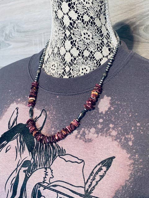 Navajo Pearl With Purple Spiny Oyster