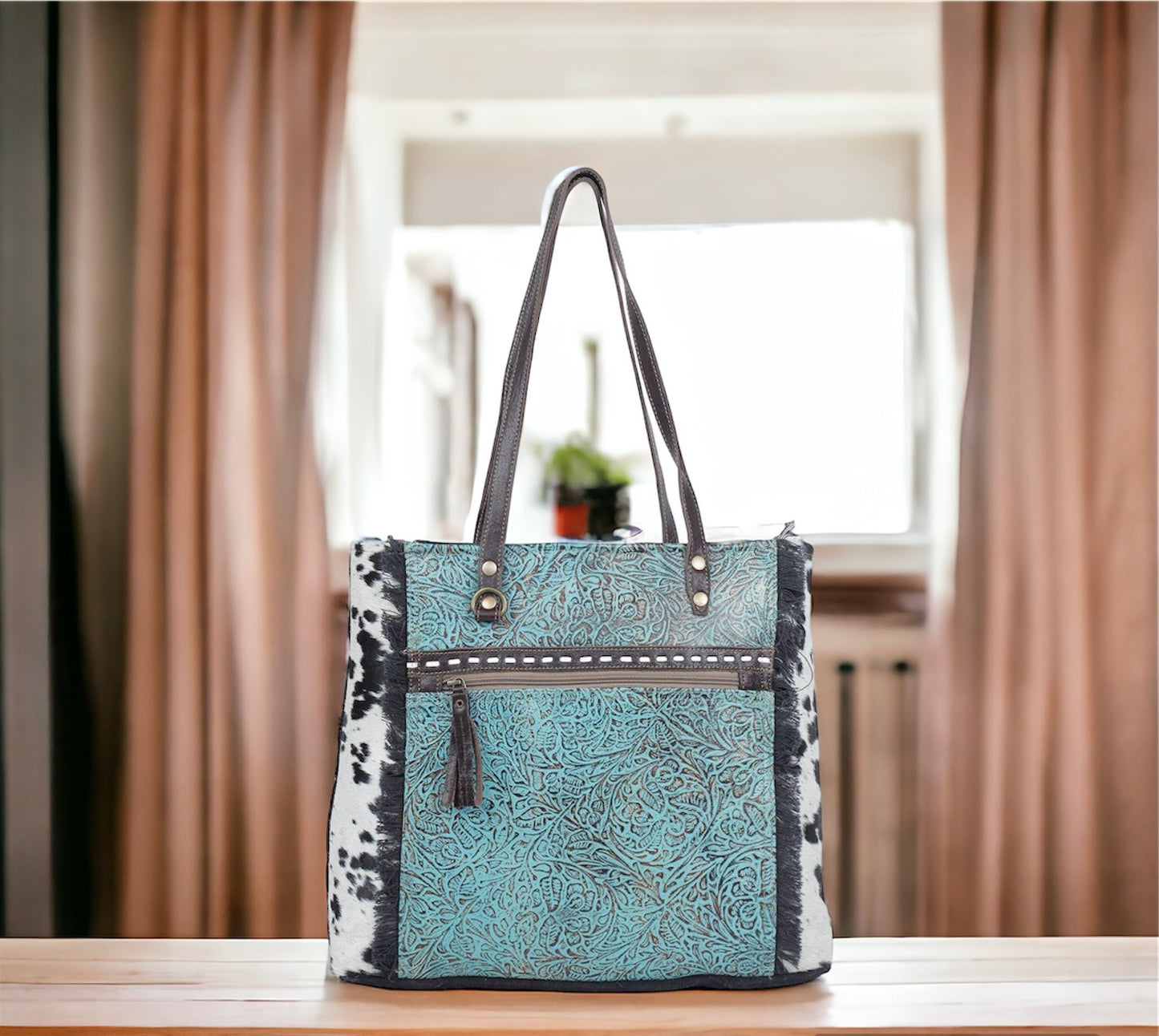 Rustic Azure Mini Weekender Bag