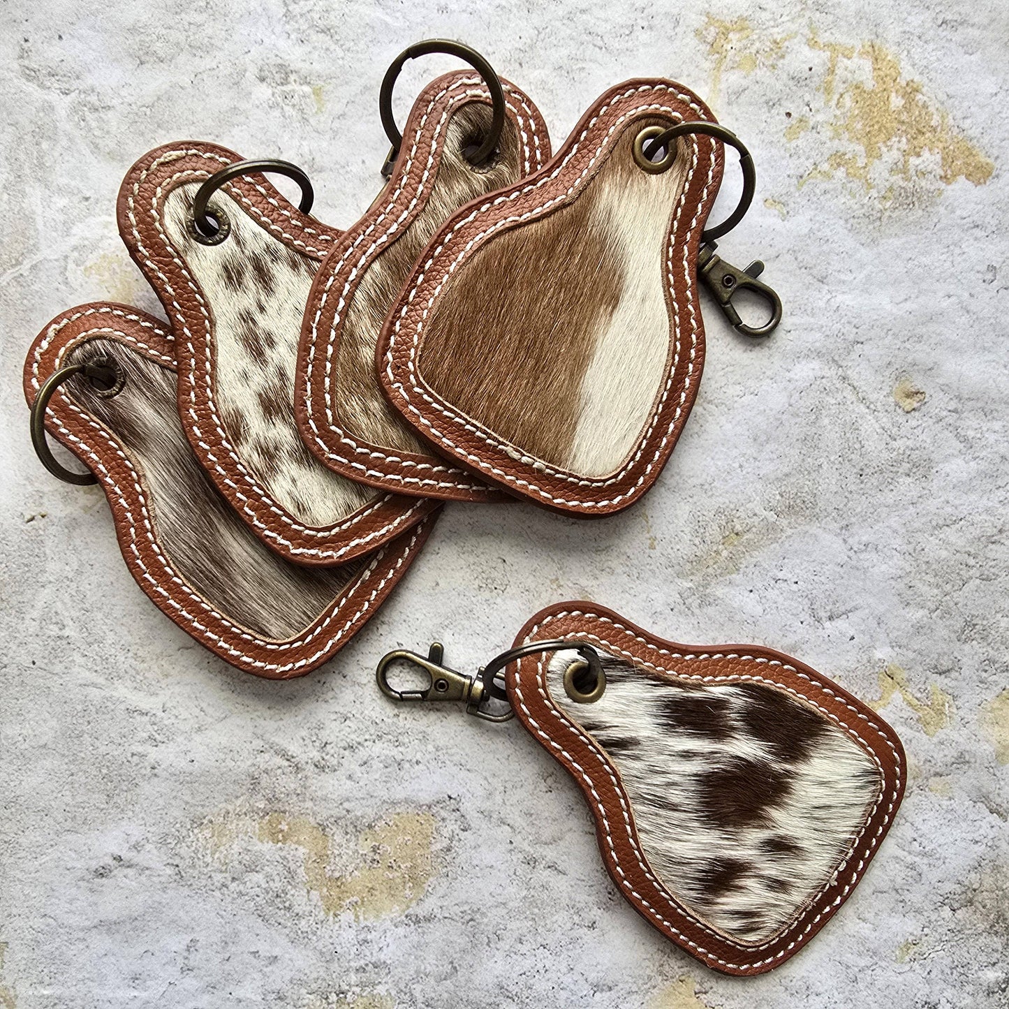 Cow Tag Keychain