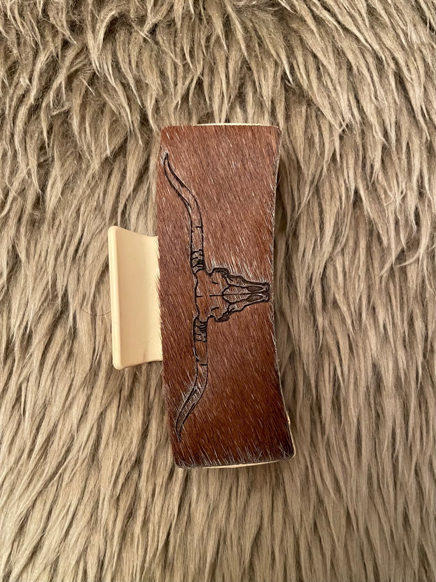 Bull Skull Claw Clip