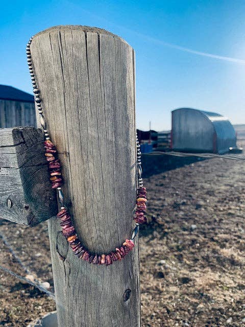Navajo Pearl With Purple Spiny Oyster