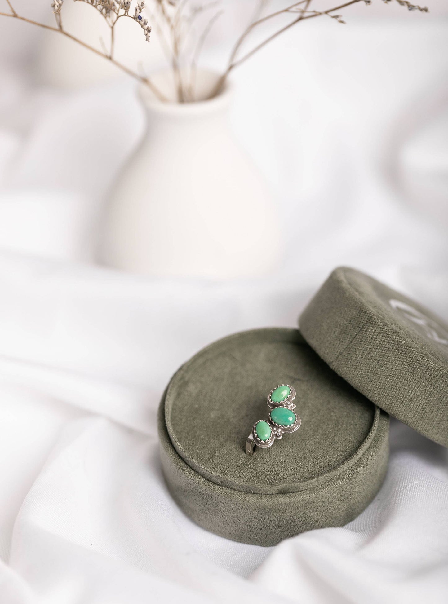 Curved Turquoise Multi-stone Ring