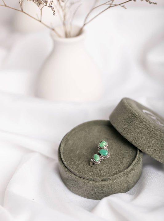 Curved Turquoise Multi-stone Ring