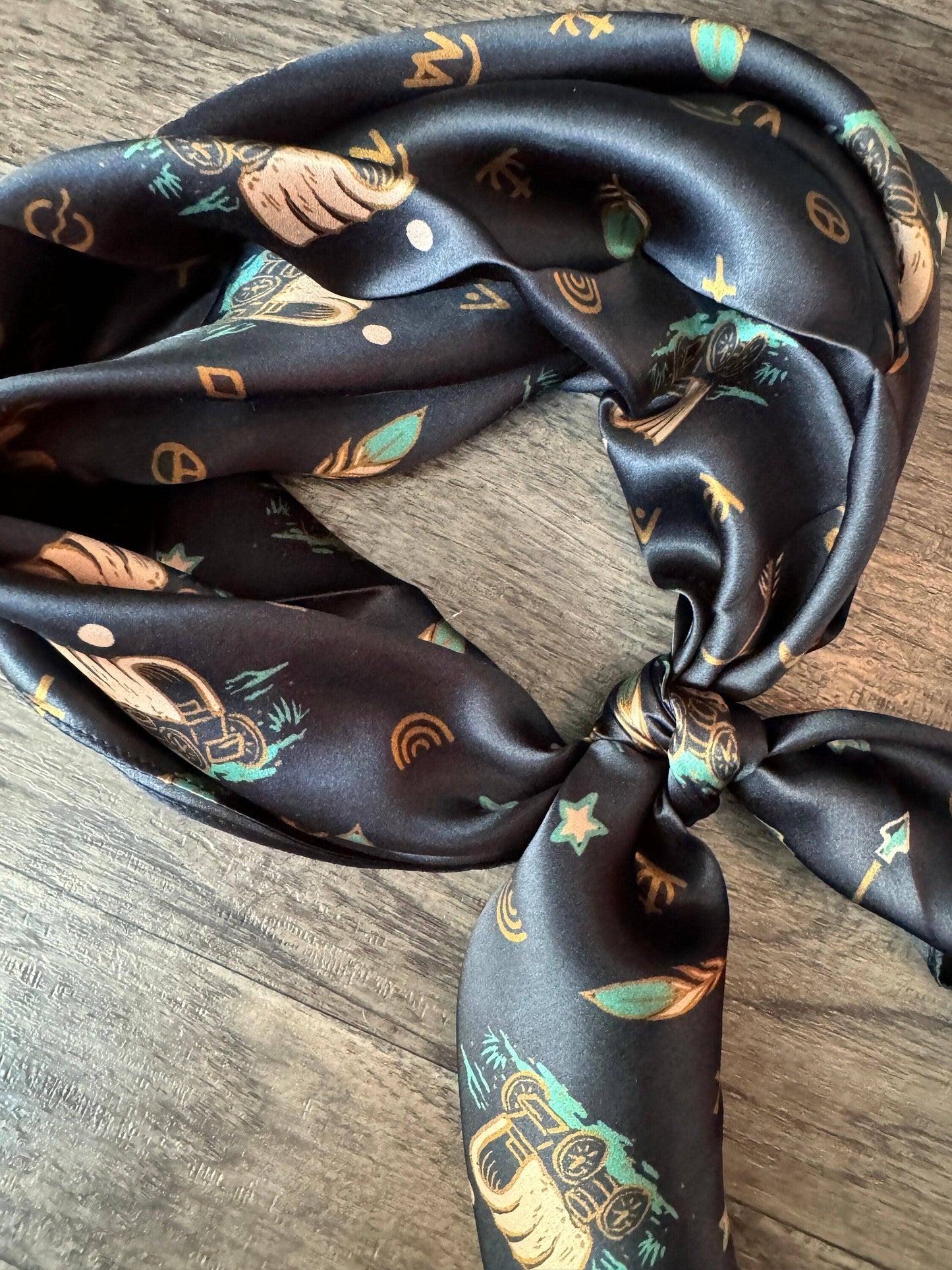 Going West 100% Silk Wild Rag