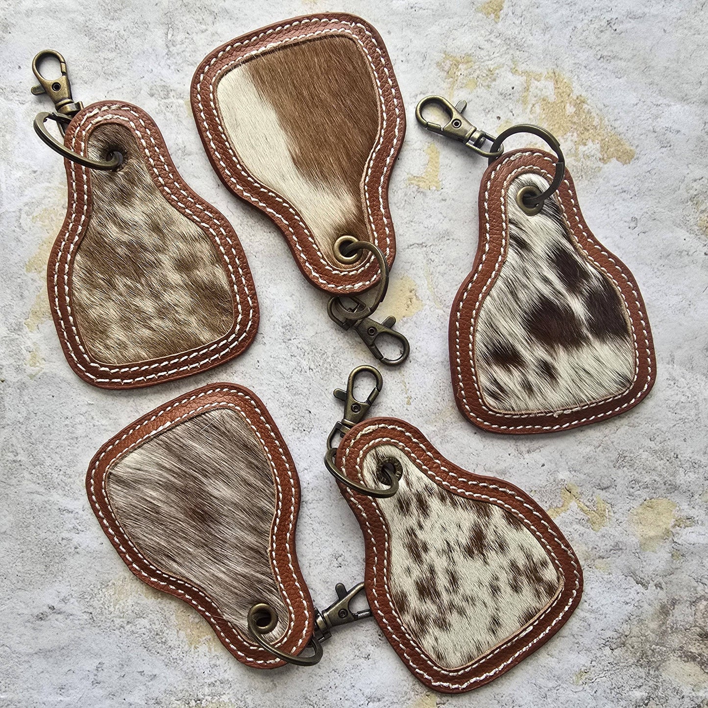 Cow Tag Keychain