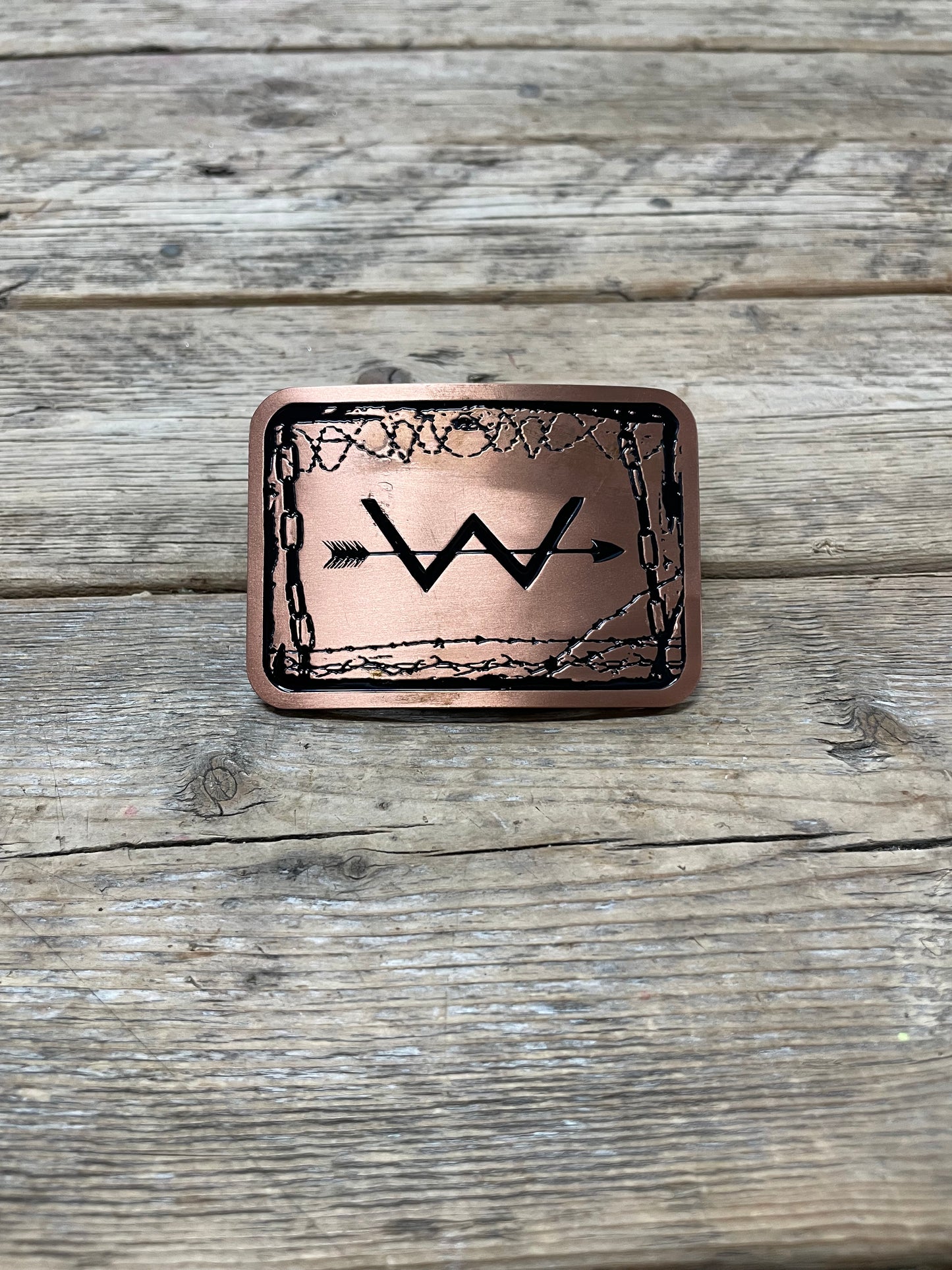 Webb Western Raw Copper Belt Buckle