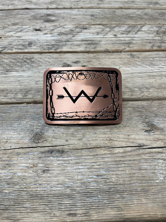 Webb Western Raw Copper Belt Buckle
