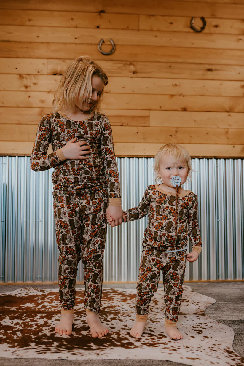 Boots & Flowers Bamboo Pajamas