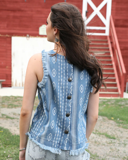 Cruel Denim Chambray Tank