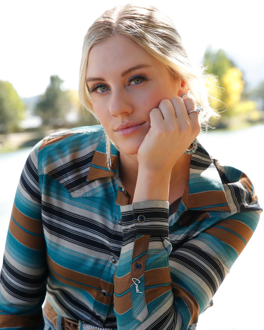 Cruel Denim Girlfriend Fit Snap Front Western Shirt