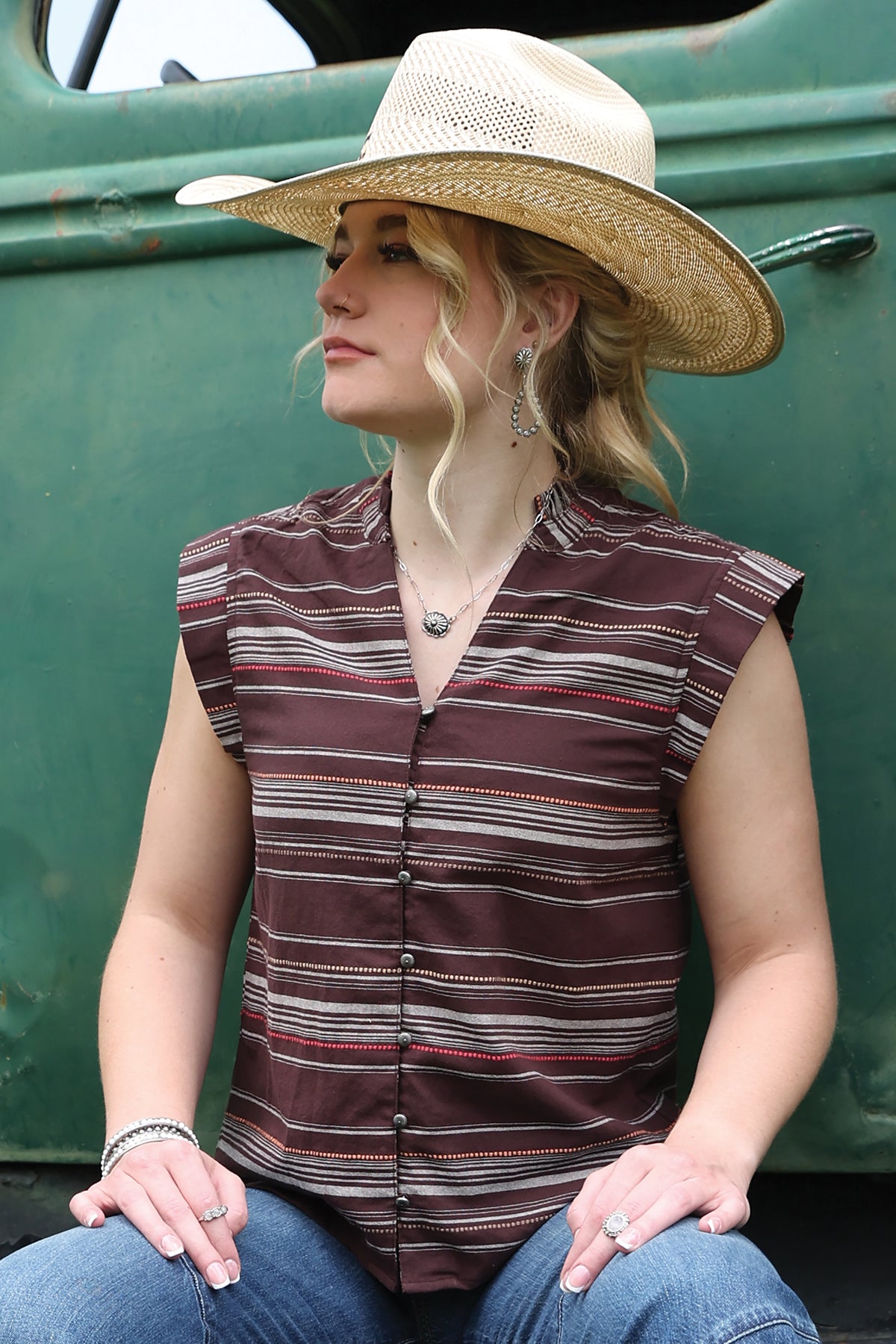 Cruel Denim Button Up Short Sleeve Shirt - Brown