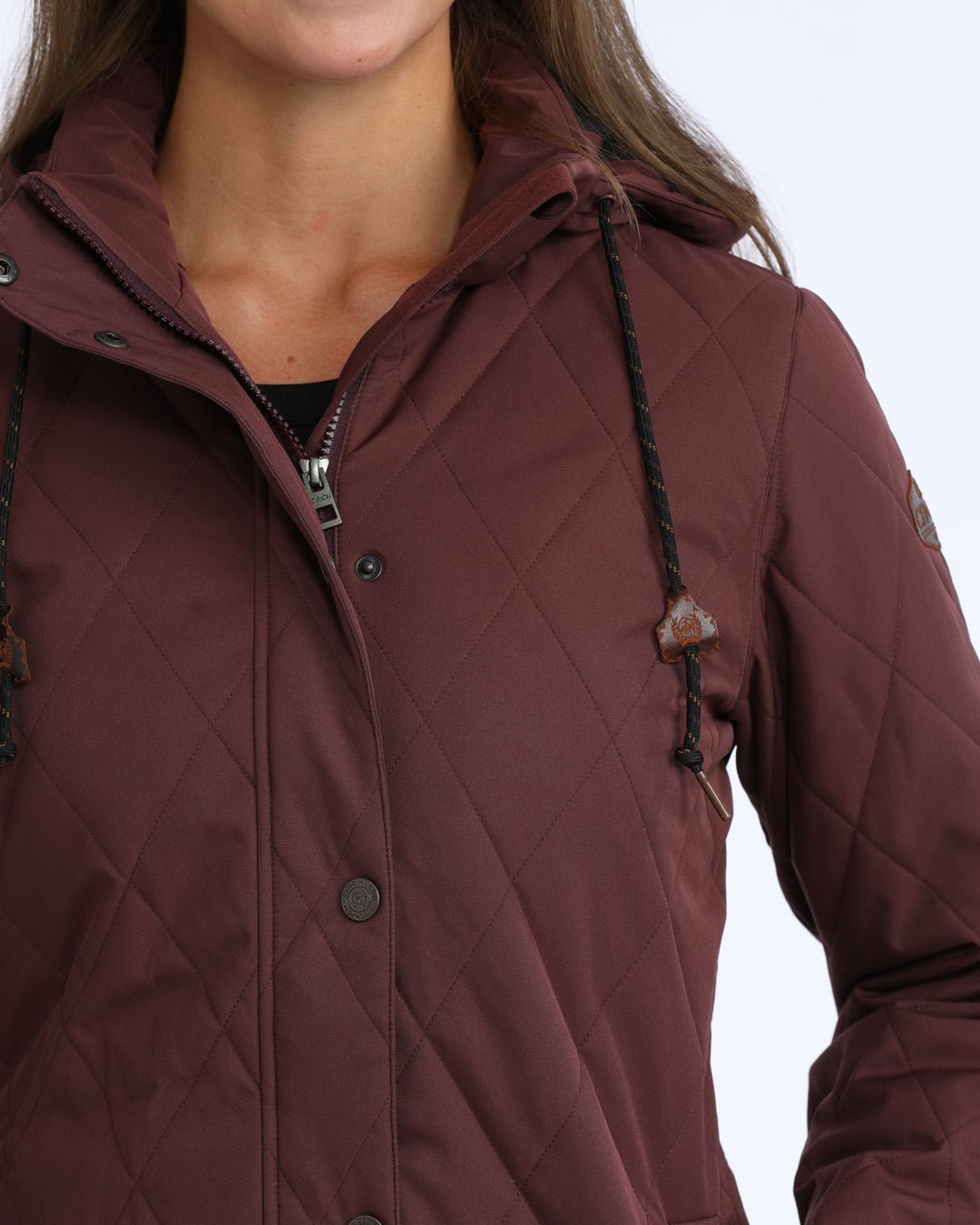 Cinch Quilted Burgundy Barn Coat