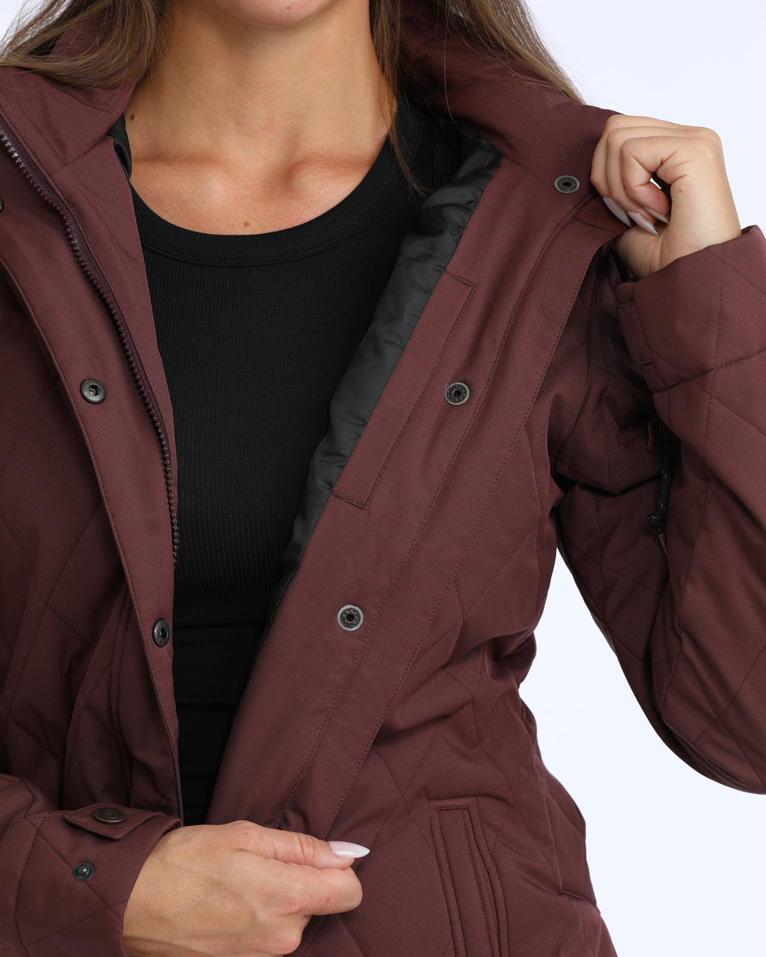 Cinch Quilted Burgundy Barn Coat