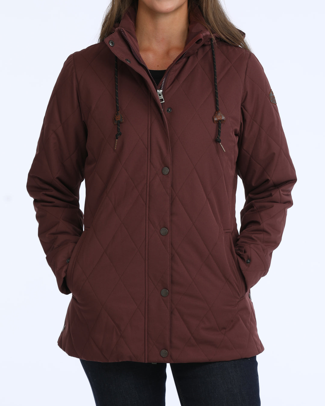 Cinch Quilted Burgundy Barn Coat