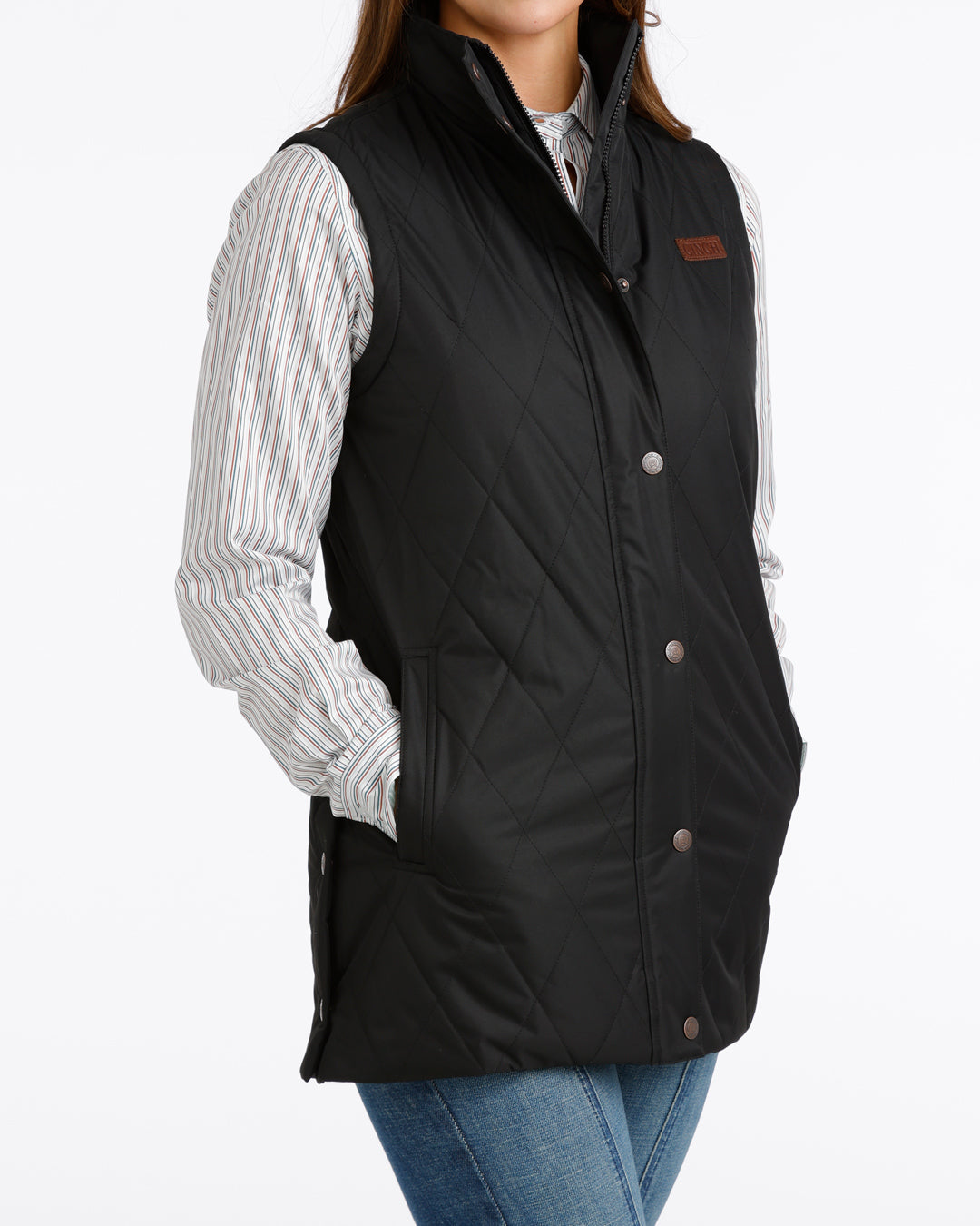 Cinch Black Quilted Barn Vest