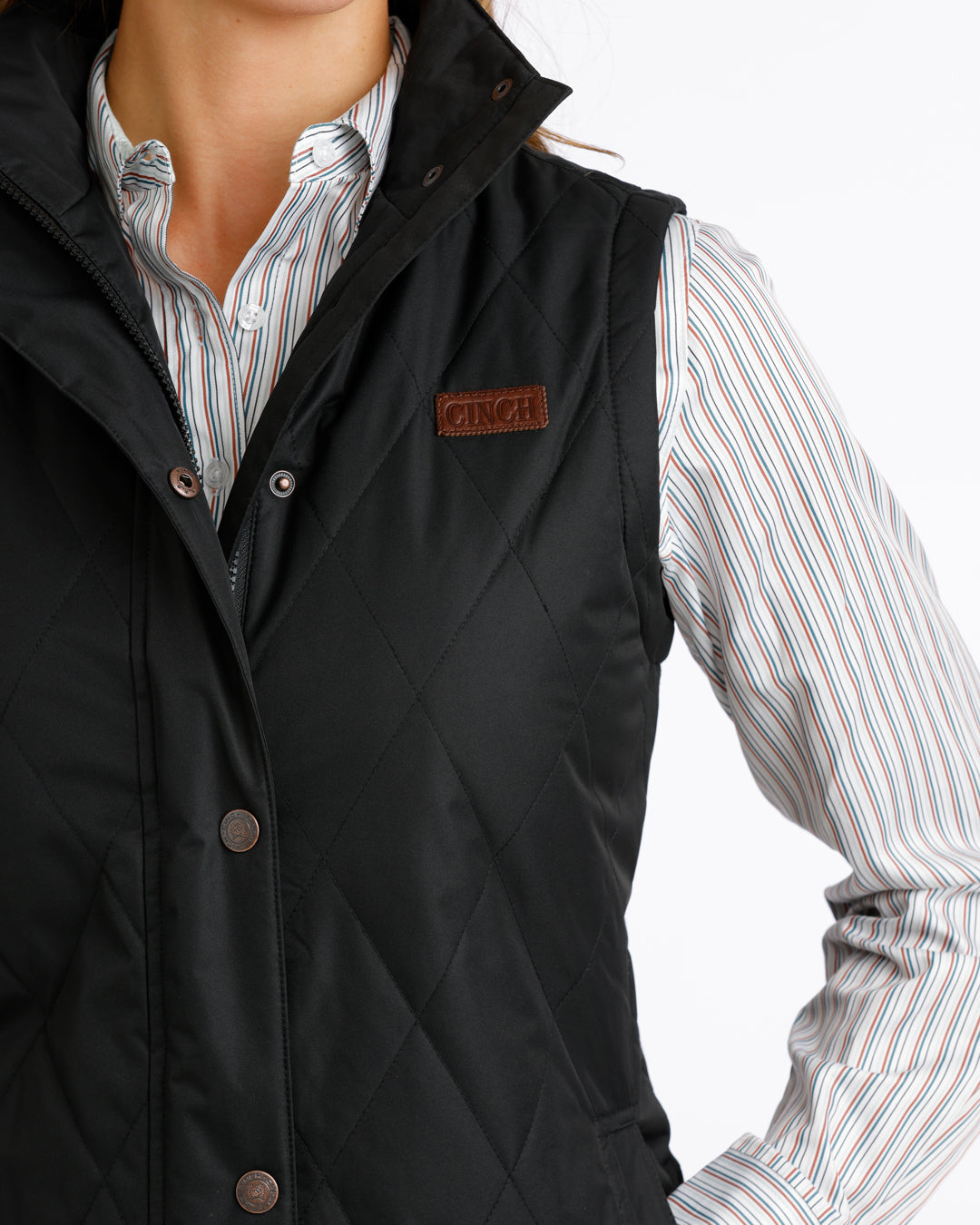 Cinch Black Quilted Barn Vest