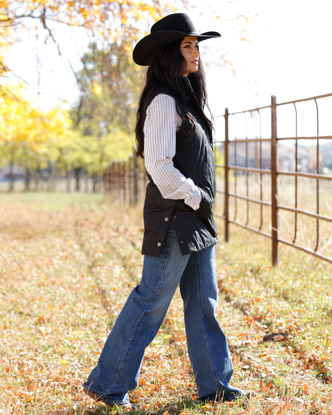 Cinch Black Quilted Barn Vest