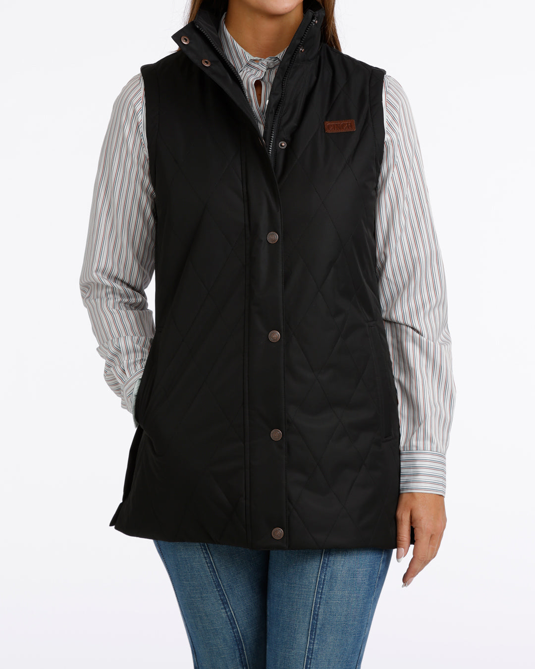 Cinch Black Quilted Barn Vest