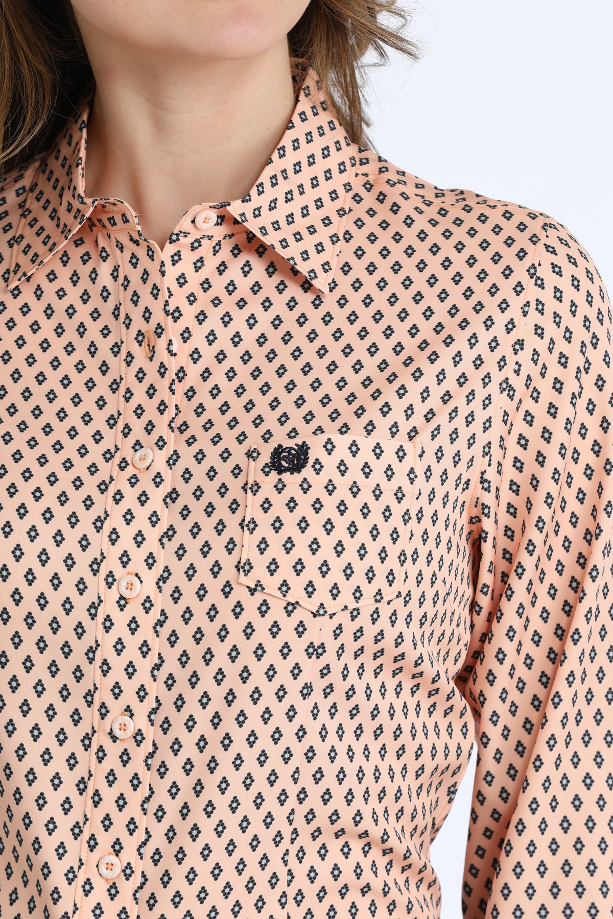 Cinch ArenaFlex Button-Down Western Shirt - Peach