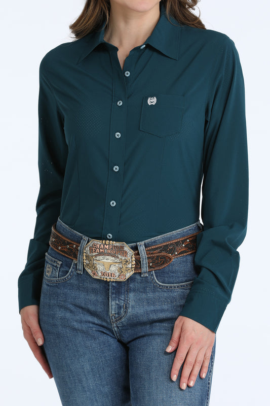 Cinch ArenaFlex Button-Down Western Shirt - Teal