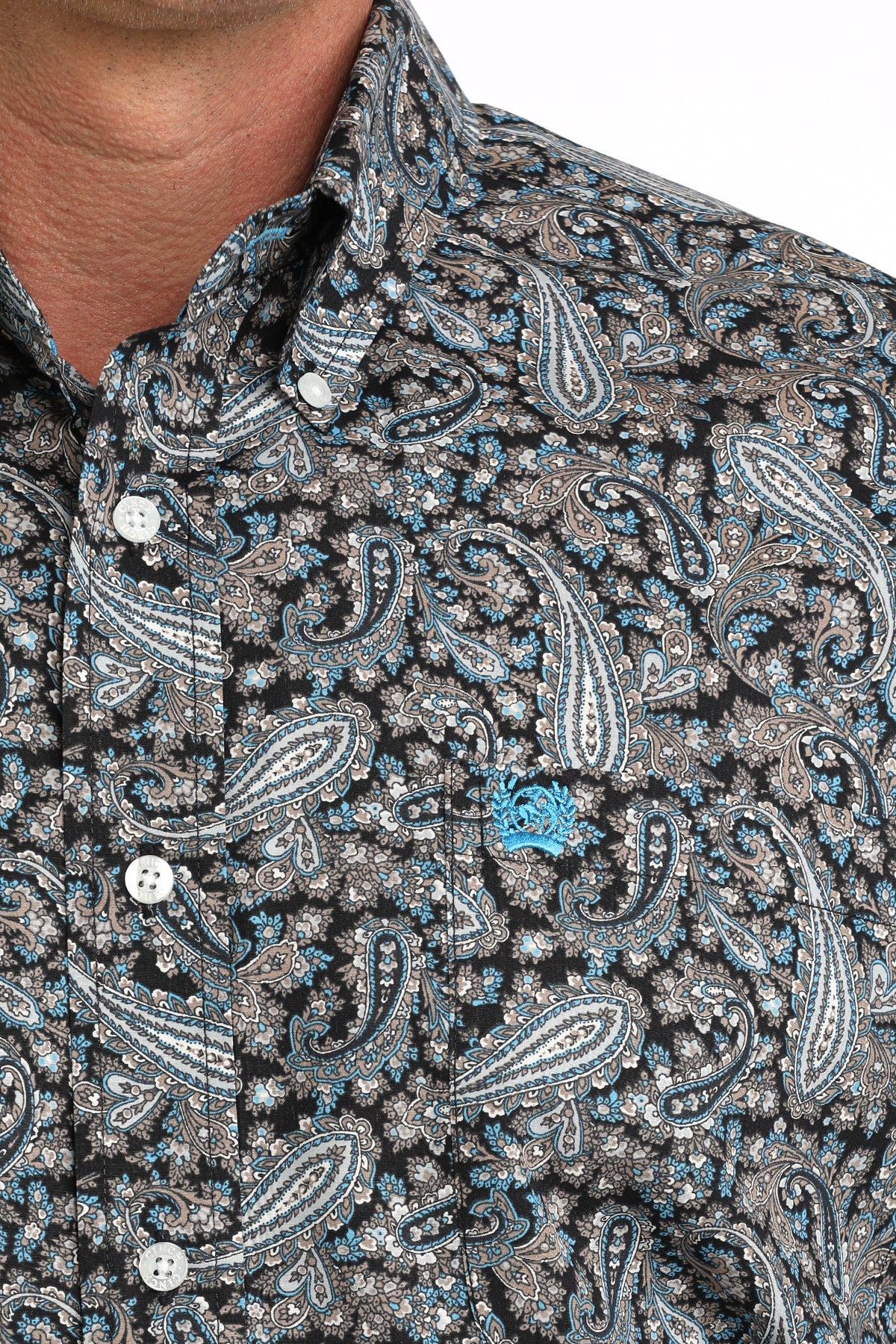 Cinch Classic Fit Button-Down Western Shirt - Blue Paisley