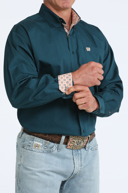 Cinch Classic Fit Button-Down Western Shirt - Teal