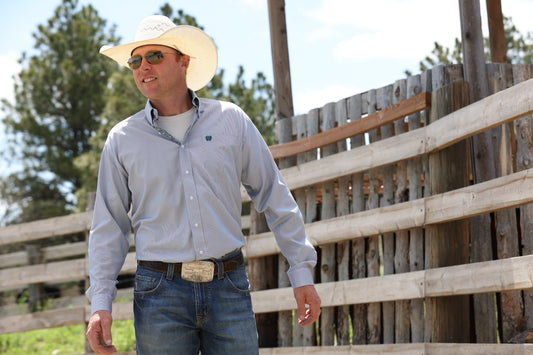 Cinch TENCEL™ Classic Fit Button-Down Western Shirt - Blue
