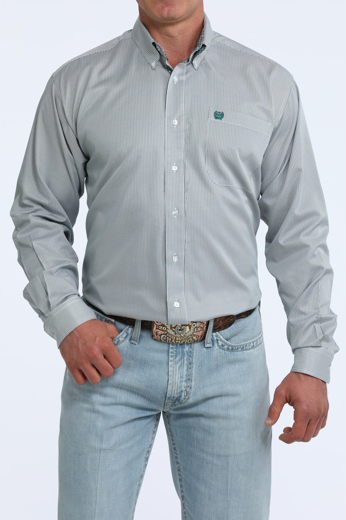 Cinch TENCEL™ Classic Fit Button-Down Western Shirt - Blue