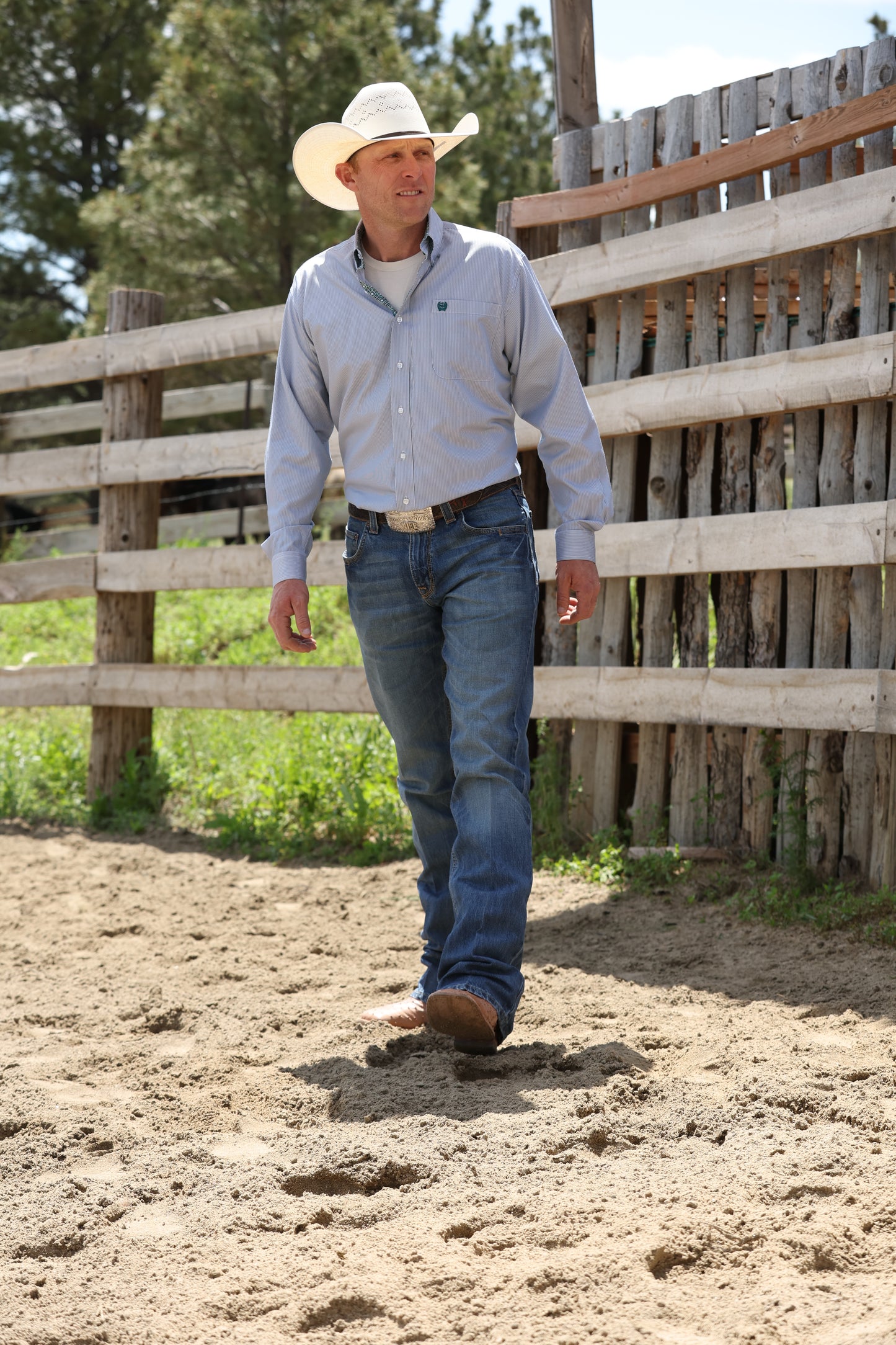 Cinch TENCEL™ Classic Fit Button-Down Western Shirt - Blue