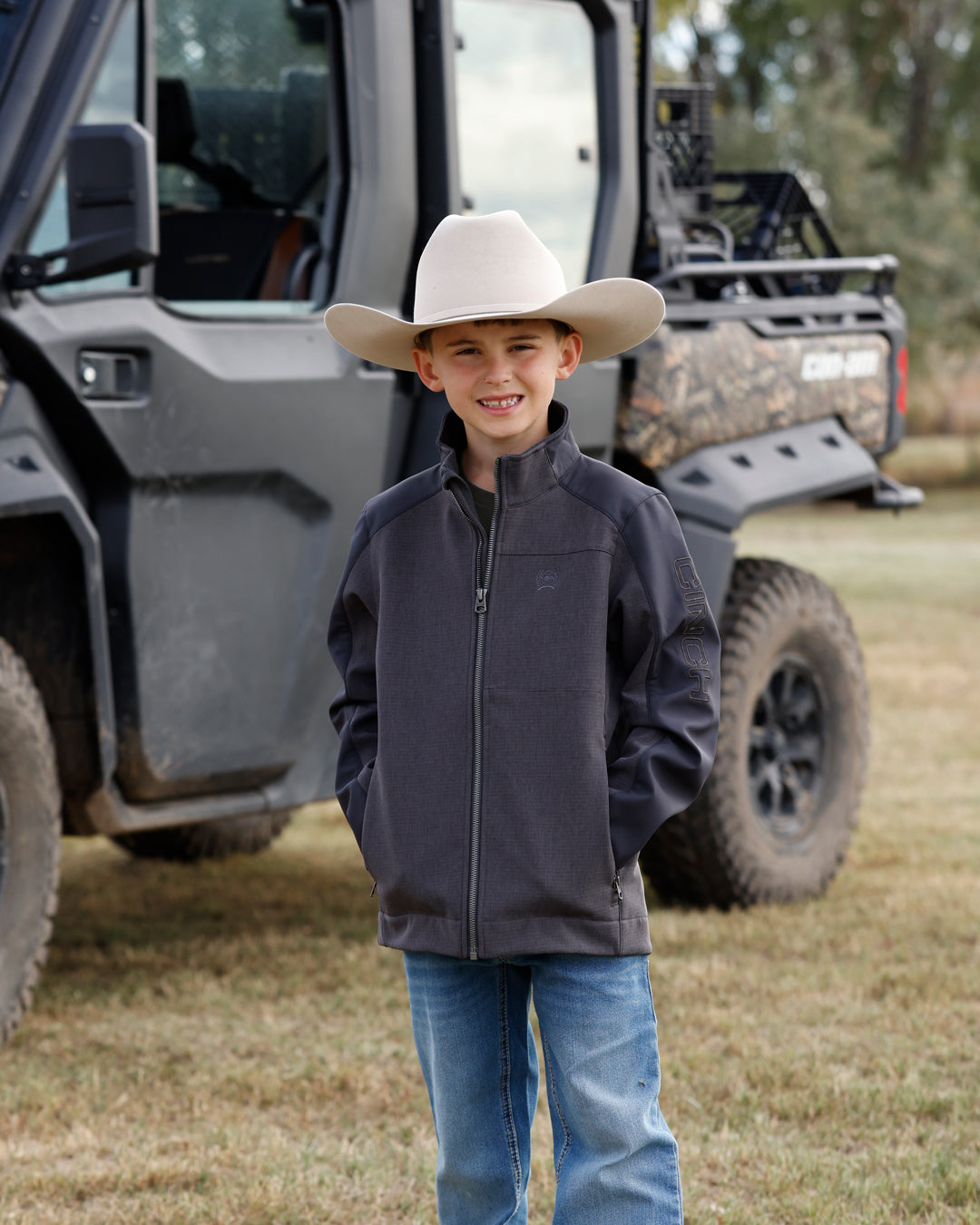 Cinch Boy's Brown Bonded Jacket