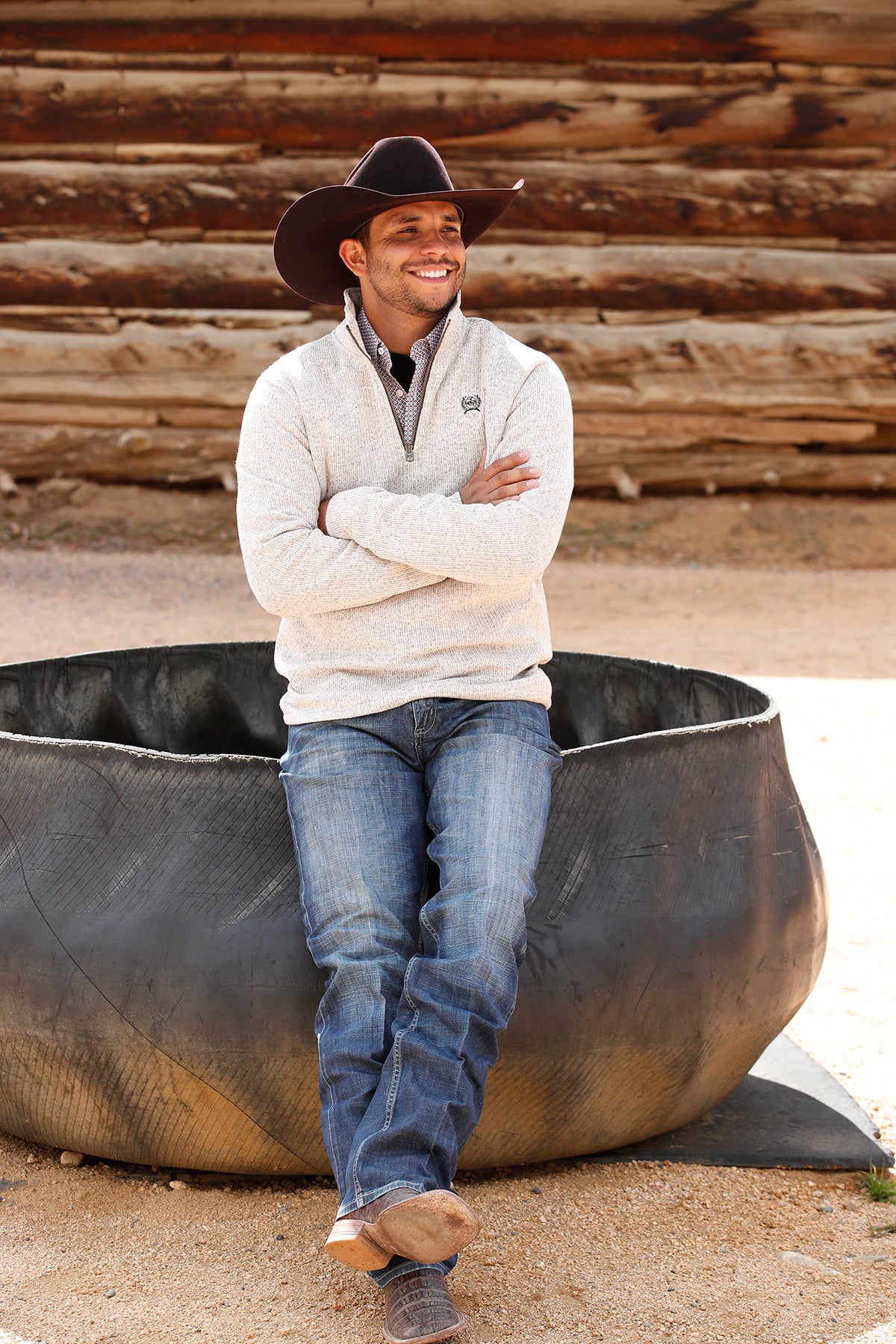 Cinch Cream 1/4 Zip Pullover