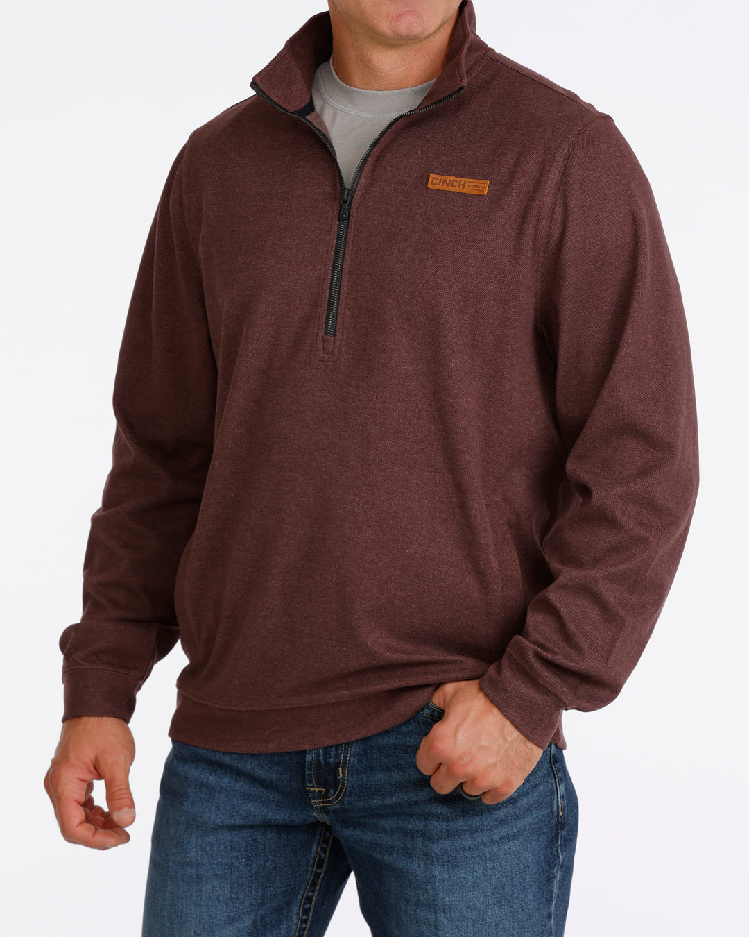 Cinch Burgundy 1/2 Zip Pullover