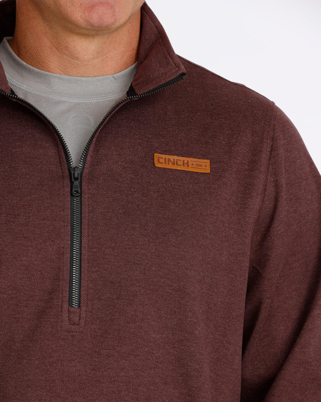 Cinch Burgundy 1/2 Zip Pullover