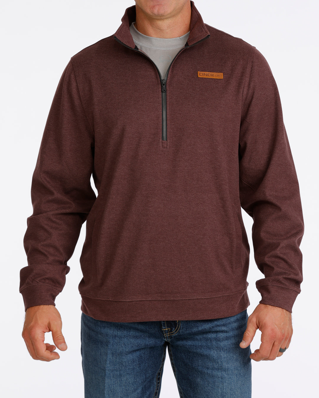 Cinch Burgundy 1/2 Zip Pullover