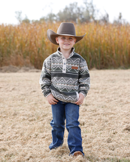 Cinch Boy's Olive Fleece Pullover