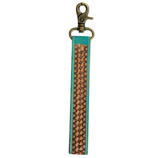 Teal Accent Key Wristlet