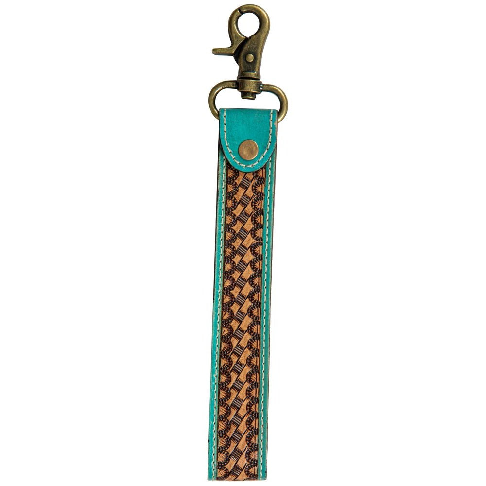 Teal Accent Key Wristlet