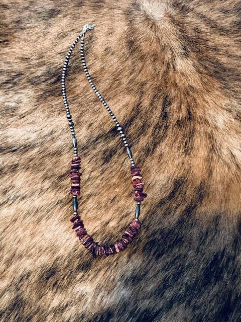 Navajo Pearl With Purple Spiny Oyster