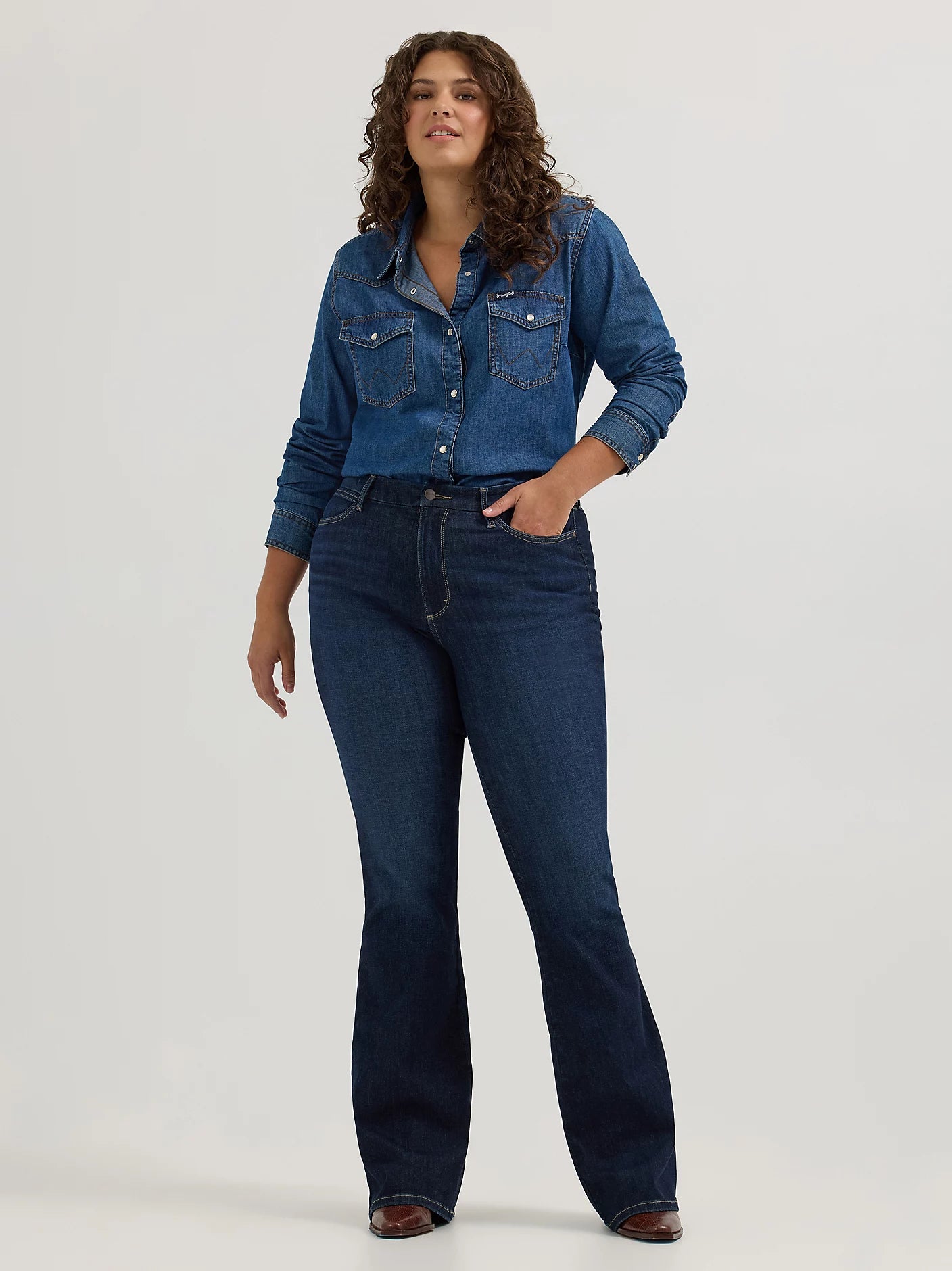 Wrangler® Bespoke High Rise Flare Jean in Madilyn