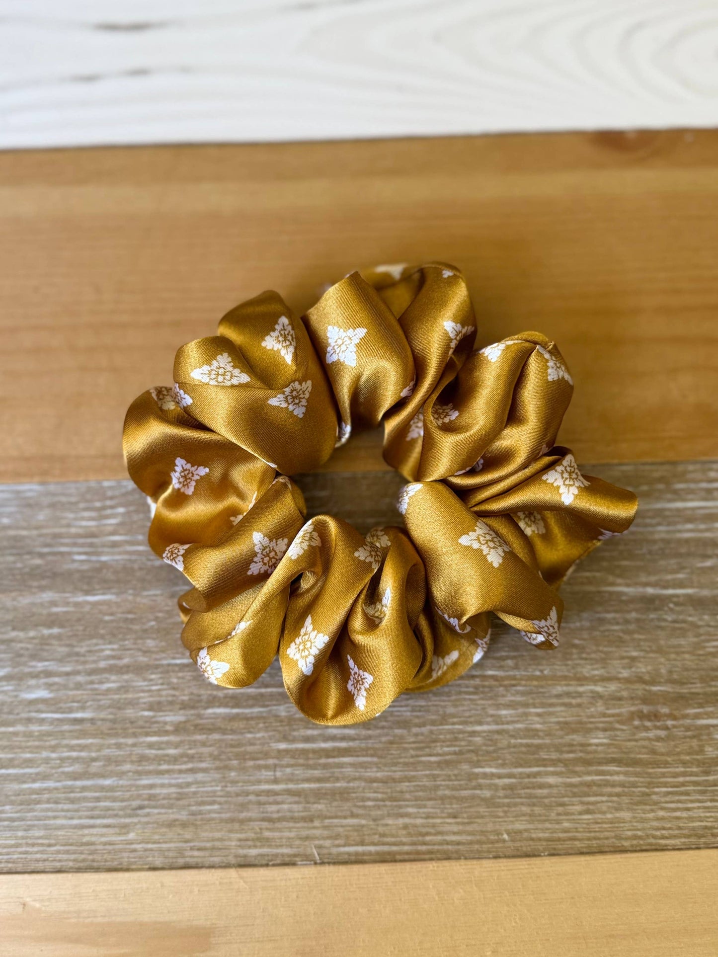 Mustard Diamond Scrunchie