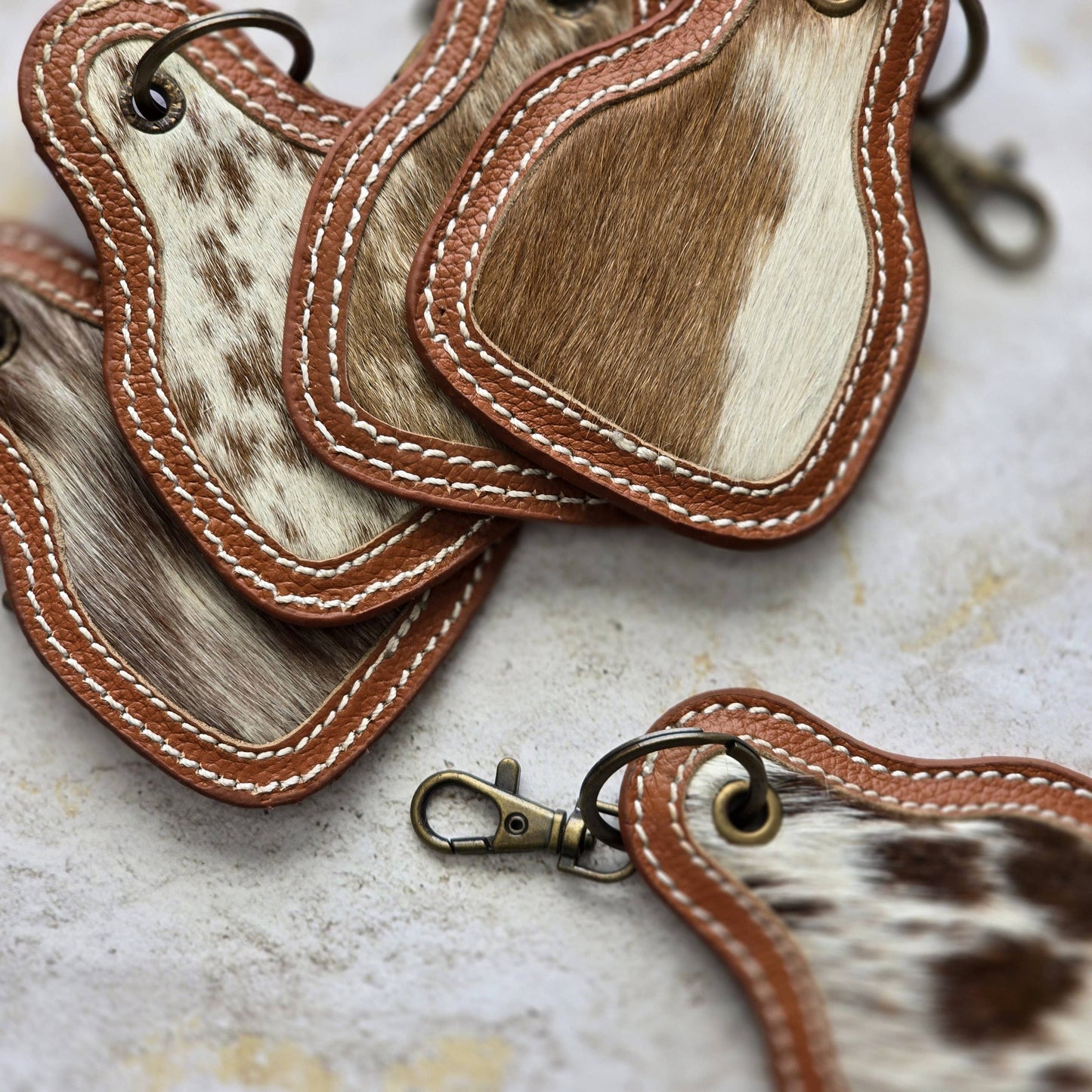 Cow Tag Keychain
