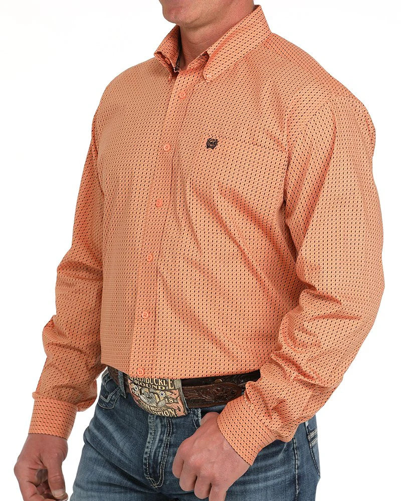 Cinch Classic Fit Button-Down Western Shirt - Coral